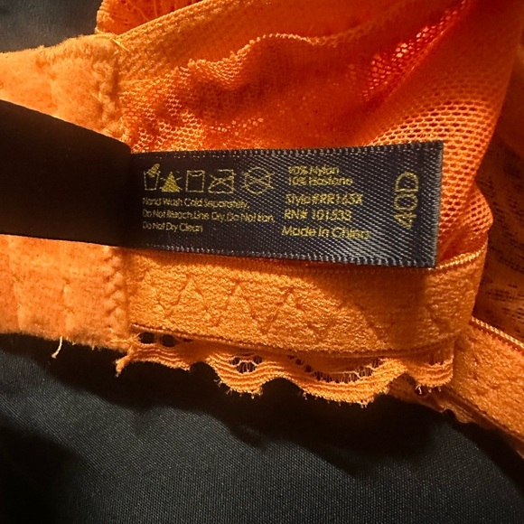 RACHEL Rachel Roy Orange Lace Bralette with Underwire size 40D - Picture 4 of 5